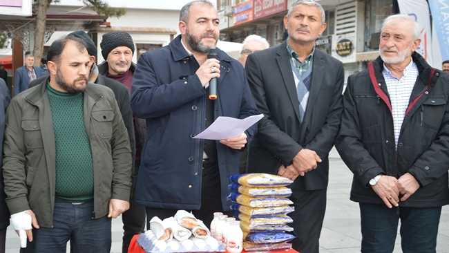 SAADET'TEN MAKARNALI PROTESTO!