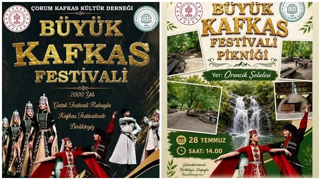 ÇORUM'DA BÜYÜK KAFKAS FESTİVALİ!
