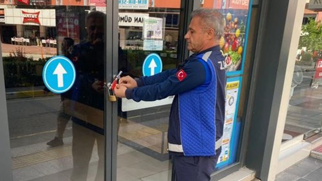 ZÄ°NCÄ°R MARKET MÃœHÃœRLENDÄ°