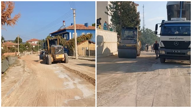 ORTAKÖY’DE HASTANE YOLU ASFALTLANIYOR