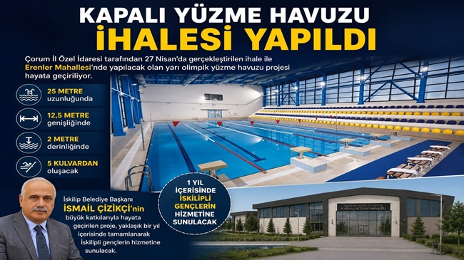 İSKİLİP YARI OLİMPİK KAPALI YÜZME HAVUZU İHALESİ YAPILDI