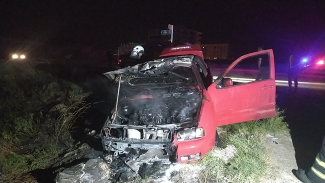 YANAN ARAÃ‡TAN SÃœRÃœCÃœ SON ANDA KURTULDU