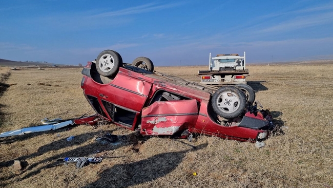 KONTROLDEN Ã‡IKAN OTOMOBÄ°L TAKLA ATTI