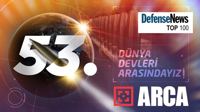 ARCA, SAVUNMA TOP 100'DE 53'ÜNCÜ OLDU