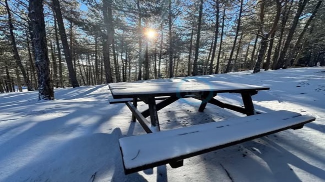 ÇATAK TABİAT PARKI BEYAZA BÜRÜNDÜ
